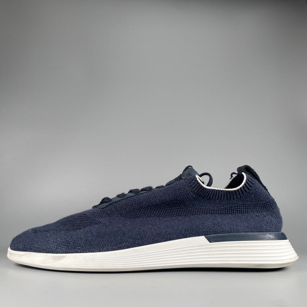 Wolf & Shepherd Swiftknit Derby Men's 15 N Navy Blue White Knit Shoes Comfort